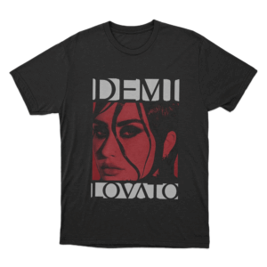Demi Lovato Portrait Unisex T Shirt Black