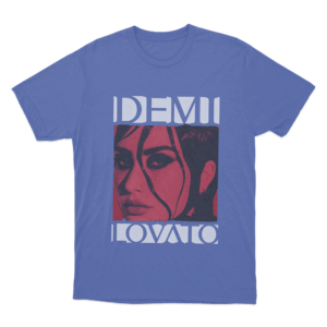 Demi Lovato Portrait Unisex T Shirt Blue