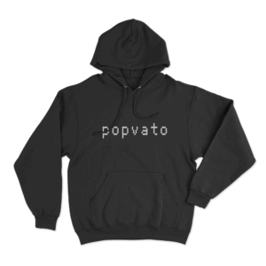 Popvato Unisex Hoodie Black