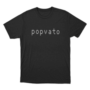 Popvato Unisex T Shirt Black