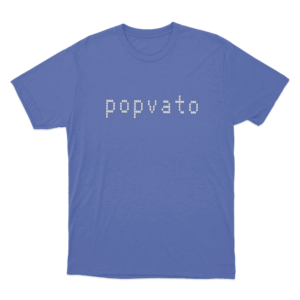 Popvato Unisex T Shirt Blue